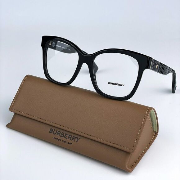 NEW Burberry BE2363 Sylvie 3001 Asian Fit Black Square Women Eyeglasses